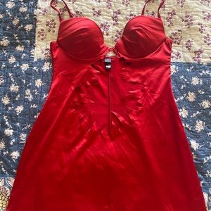LA PERLA black label red hot laser cut out teddy